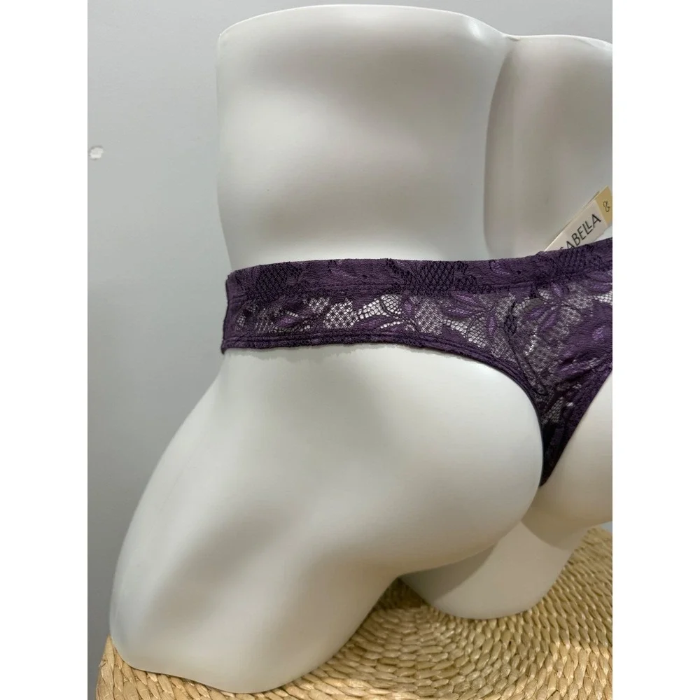 Cosabella‎ Never Say Never Men's Classic G-String Zaadi Purple Lace Thong XL